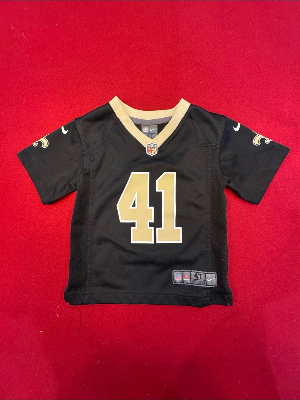 Nike #41 Alvin Kamara New Orleans Saints Official Jersey In Size 4T